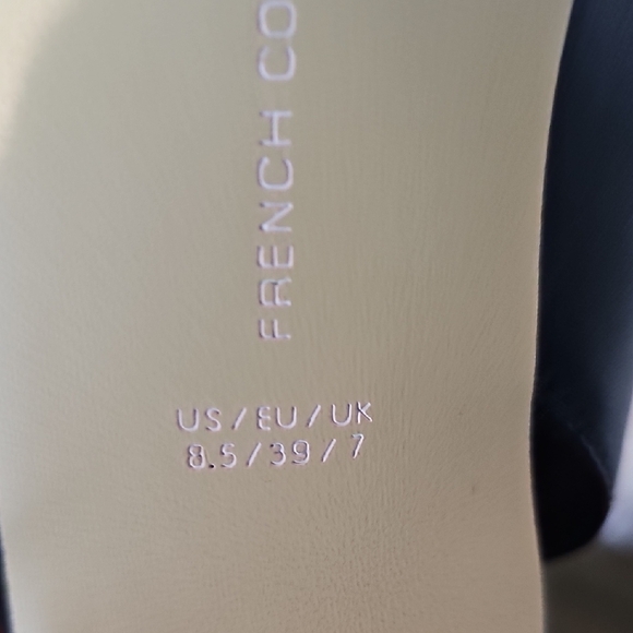 French Connection Black Eyelet Slingback Heels - Picture 10 of 12